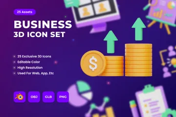 Business 3D Icon Pack