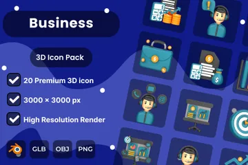 Business 3D Icon Pack