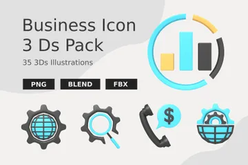 Business 3D Icon Pack