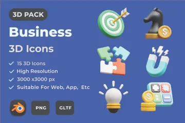 Business 3D Icon Pack