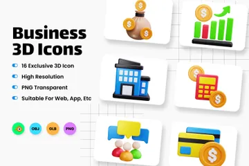 Business 3D Icon Pack