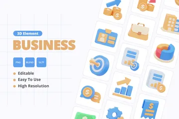 Business 3D Icon Pack