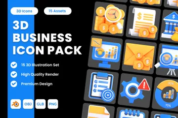 Business 3D Icon Pack