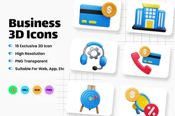 Business 3D Icon Pack