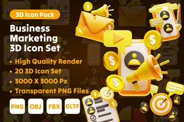 Business 3D Icon Pack
