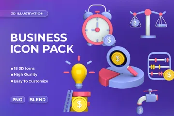 Business 3D Icon Pack