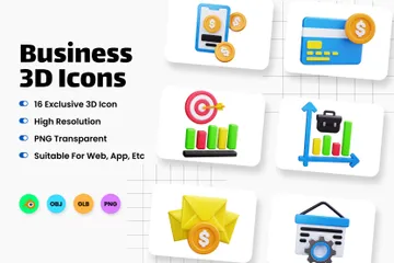 Business 3D Icon Pack