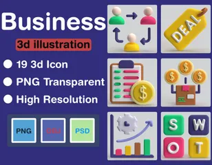 Business 3D Icon Pack