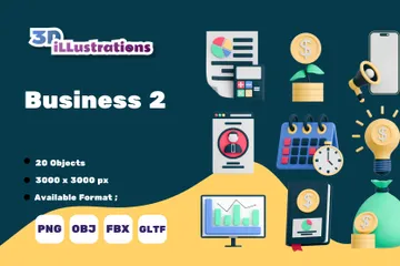 Business 3D Icon Pack