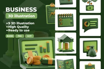 Business 3D Icon Pack