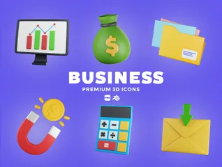 Business 3D Icon Pack