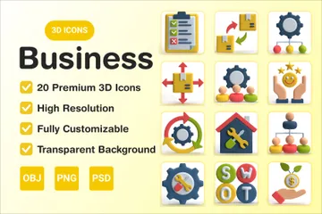 Business 3D Icon Pack