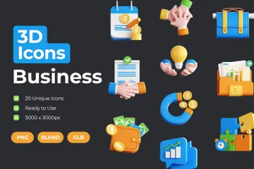 Business 3D Icon Pack