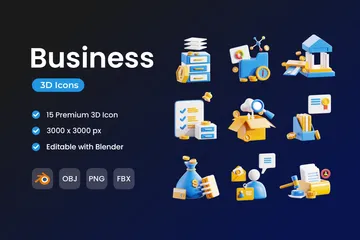 Business 3D Icon Pack