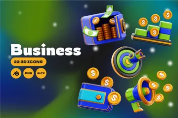 Business 3D Icon Pack