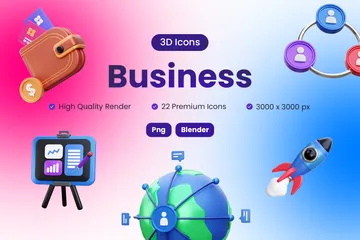 Business 3D Icon Pack