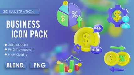 Business 3D Icon Pack