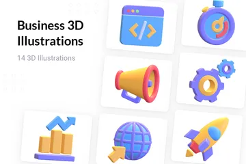 사업 3D Illustration 팩