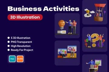 Business Activities 3D Illustration Pack