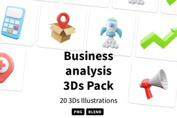 ビジネス分析 3D Iconパック