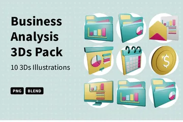 Business Analysis 3D Icon Pack