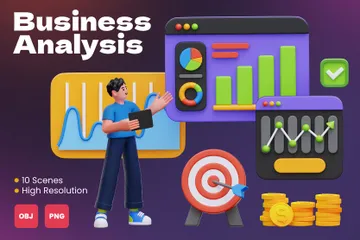 Business Analysis 3D Illustration Pack