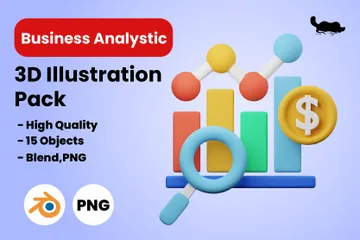 Business Analystic 3D Illustration Pack