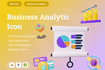 Business Analytics 3D Icon Pack
