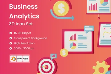 Business Analytics 3D Icon Pack