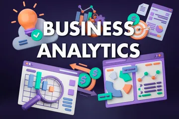 Business Analytics 3D Icon Pack