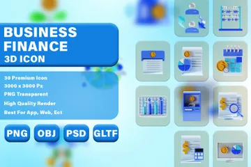 Business And Finance 3D Icon Pack