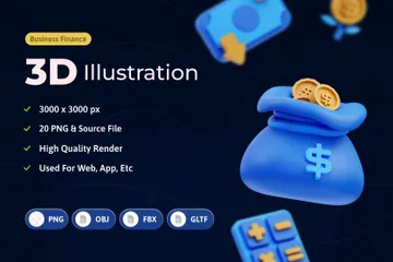 Business And Finance 3D Icon Pack