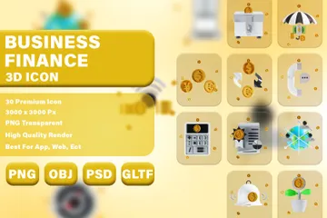 Business And Finance 3D Icon Pack