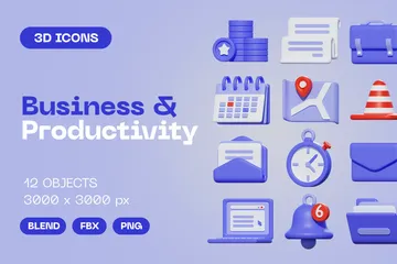 Business And Productivity 3D Icon Pack