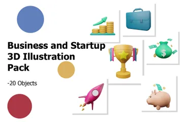 Business And Startup 3D Illustration Pack