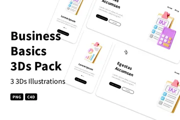 Business Basics 3D Icon Pack