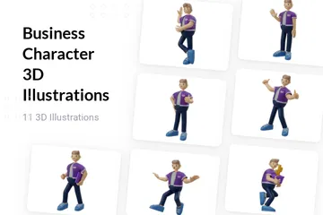Business Character 3D Illustration Pack