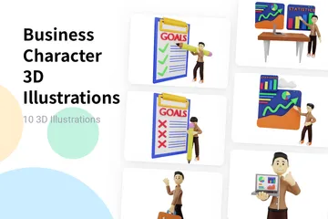 Business Character 3D Illustration Pack