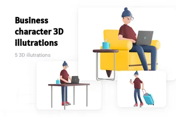 Business Character 3D Illustration Pack