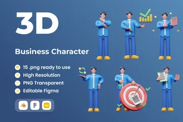 Business Character 3D Illustration Pack