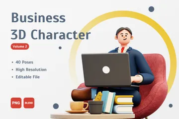 Business Character 3D Illustration Pack