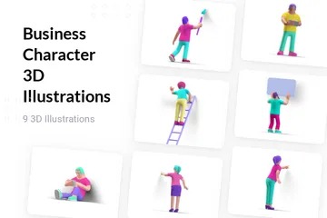 Business Characters 3D Illustration Pack