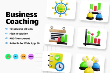 Business Coaching 3D Icon Pack