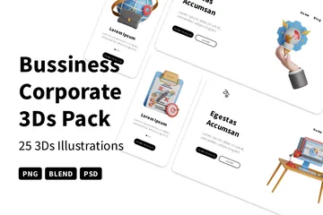 Business Corporate 3D Icon Pack