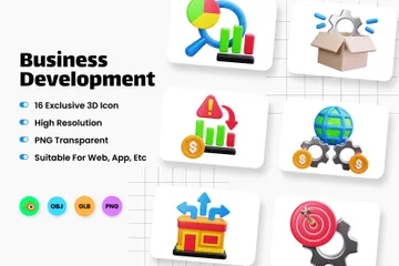 Business Development 3D Icon Pack