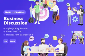 Business Discussion 3D Illustration Pack