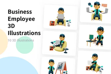 Business Employee 3D Illustration Pack