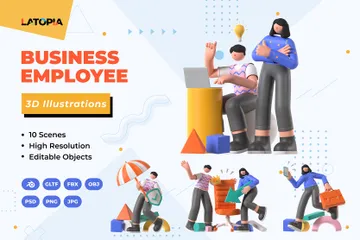 Business Employee 3D Illustration Pack