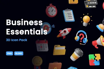 Business Essentials 3D Icon Pack