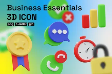 Business Essentials 3D Icon Pack